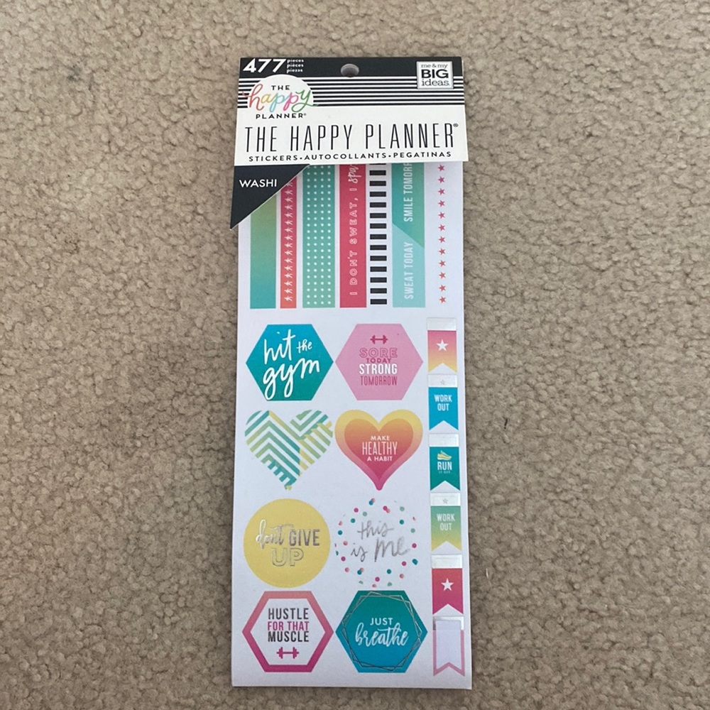 The Happy Planner Washi Fitness Stickers